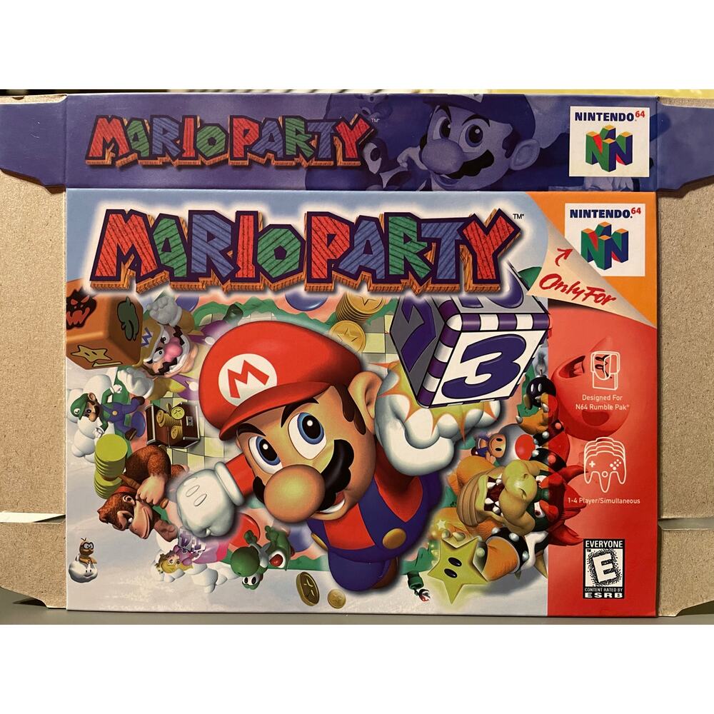 Nintendo 64 Mario Party Repro Box Cardboard Insert Protective Sleeve N64